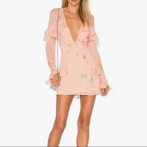 For Love & Lemons Gilded Star Mini Dress Medium